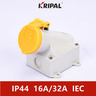 16A 3P IP44 ซ็อกเก็ตติดผนังอุตสาหกรรมมาตรฐาน IEC Waterproof