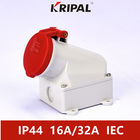 16A 3P IP44 ซ็อกเก็ตติดผนังอุตสาหกรรมมาตรฐาน IEC Waterproof