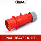 IP44 16A 220V ปลั๊กอุตสาหกรรมกันน้ำสามเฟสมาตรฐาน IEC