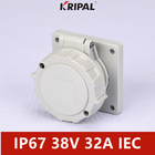 48V 32A IP67 3P เต้ารับติดตั้งแผงแรงดันต่ำ IEC Standard