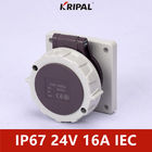 48V 32A IP67 3P เต้ารับติดตั้งแผงแรงดันต่ำ IEC Standard