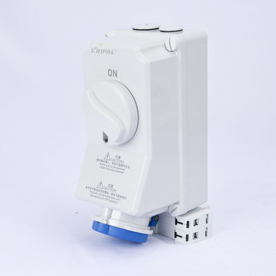 IP44 3P 16A 220V ซ็อกเก็ตสวิตช์ลูกโซ่ทางกลอุตสาหกรรม 6H