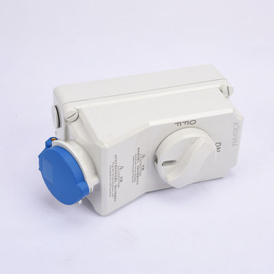 IP44 3P 16A 220V ซ็อกเก็ตสวิตช์ลูกโซ่ทางกลอุตสาหกรรม 6H