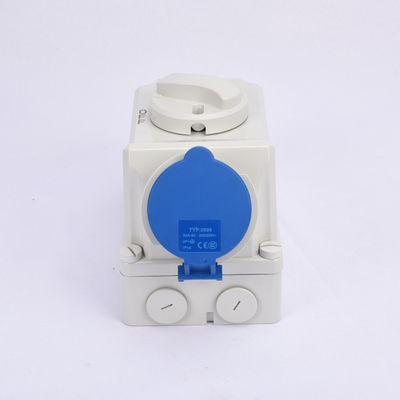 IP44 3P 16A 220V ซ็อกเก็ตสวิตช์ลูกโซ่ทางกลอุตสาหกรรม 6H