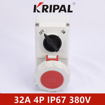 ปลั๊กไฟอุตสาหกรรมมาตรฐาน IEC Dampproof Mechanical Interlocking IP67 32A