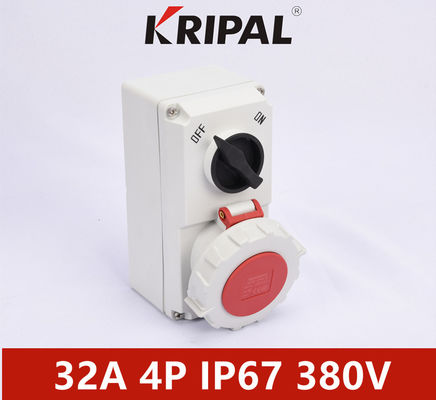 ปลั๊กไฟอุตสาหกรรมมาตรฐาน IEC Dampproof Mechanical Interlocking IP67 32A