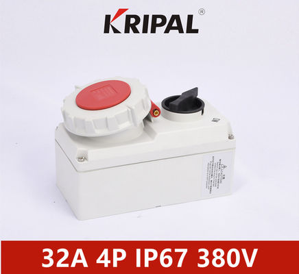 ปลั๊กไฟอุตสาหกรรมมาตรฐาน IEC Dampproof Mechanical Interlocking IP67 32A