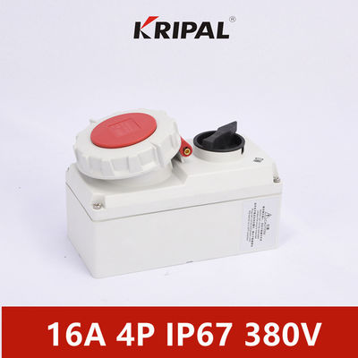 เต้ารับไฟฟ้าแบบเชื่อมต่อแบบกลไกเฟสเดียว IP67 380V 3P 4P 5P