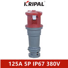 3 เฟส 5P IEC ขั้วต่ออุตสาหกรรมกันน้ำ 125A 380V IP67