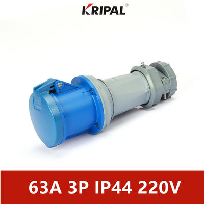 ขั้วต่อไฟฟ้าอุตสาหกรรมมาตรฐาน IEC 63A 3 ขั้ว 220V
