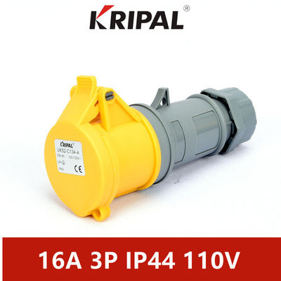 16 แอมป์ 110V IP44 ขั้วต่อเฟสเดียวกันน้ำ IEC Standard