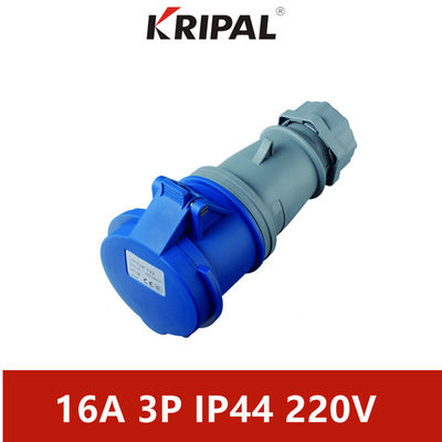 16 แอมป์ 110V IP44 ขั้วต่อเฟสเดียวกันน้ำ IEC Standard
