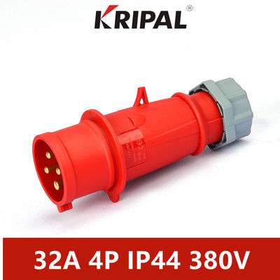 IP44 ปลั๊กอินเวอร์เตอร์เฟสอุตสาหกรรมคุณภาพสูง 32A 4 ขั้ว 380V