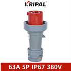 สามเฟส 63A 380V IP67 IEC ปลั๊กอุตสาหกรรมมาตรฐานกันน้ำ