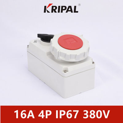 เต้ารับไฟฟ้าแบบเชื่อมต่อแบบกลไกเฟสเดียว IP67 380V 3P 4P 5P