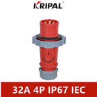 IP67 การรวมตัวเชื่อมต่อกันน้ำอุตสาหกรรม IEC มาตรฐาน 32A 4P