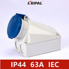 IP44 4P 63Amp เต้ารับไฟฟ้าอุตสาหกรรมติดผนังมาตรฐาน IEC