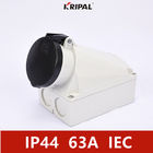 IP44 4P 63Amp เต้ารับไฟฟ้าอุตสาหกรรมติดผนังมาตรฐาน IEC