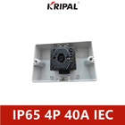 การอนุมัติ CE IP65 Isolator Switch 4 ขั้ว 32A 40A 50A 63A พร้อมกล่องหุ้ม