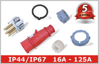 European Standard IEC 16A Industrial Plugs , Pin And Sleeve Electrical Connectors