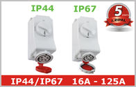 IP44 IP67 ปลั๊กต่อปลั๊กไฟฟ้าอุตสาหกรรมที่มีระบบล็อคเครื่องกล