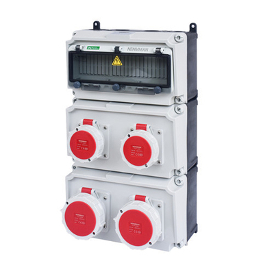 PC IP67 32A กล่องจ่ายไฟแบบยกเครื่องสำหรับอุตสาหกรรมที่ปรับแต่งได้