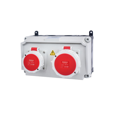 PC IP67 32A กล่องจ่ายไฟแบบยกเครื่องสำหรับอุตสาหกรรมที่ปรับแต่งได้