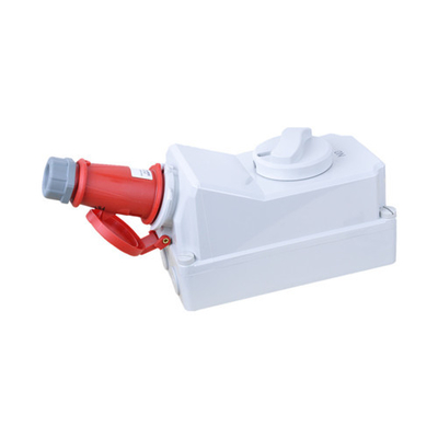 16Amp Industrial Interlocked Switch Socket Plug 50Hz 4 ขั้ว Antiaging