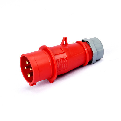4 ขั้ว 16A IP44 ปลั๊กอุตสาหกรรมปลั๊กไนลอน PA IEC มาตรฐาน Waterproof